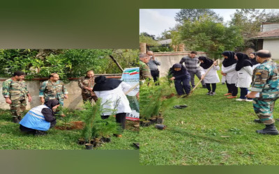 پویش نهال‌کاری به مناسبت روز پرستار در صومعه سرا برگزار شد